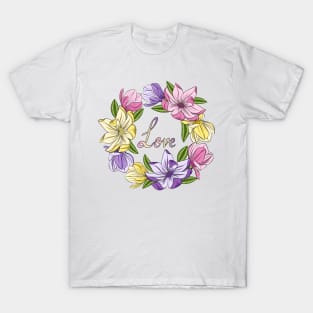 Love - Magnolia Flowers T-Shirt